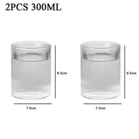Vertical Ribbed Drinking Glass