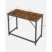 VASAGLE Computer Desk, Small Office Desk and Workstation, Work Desk for Home Office, Study, Bedroom, 50 x 100 x 76 cm