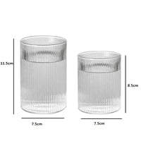 Vertical Ribbed Drinking Glass