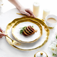 Gold Rim Porcelain Plate