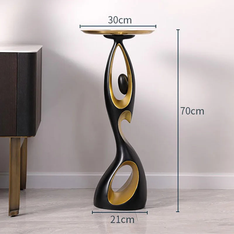 Abstract Resin Side Table