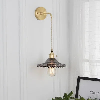 Brass Glass Wall Sconce