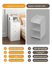 Bedside table Extremely narrow bedside crevice shelf bedside side low cabinet