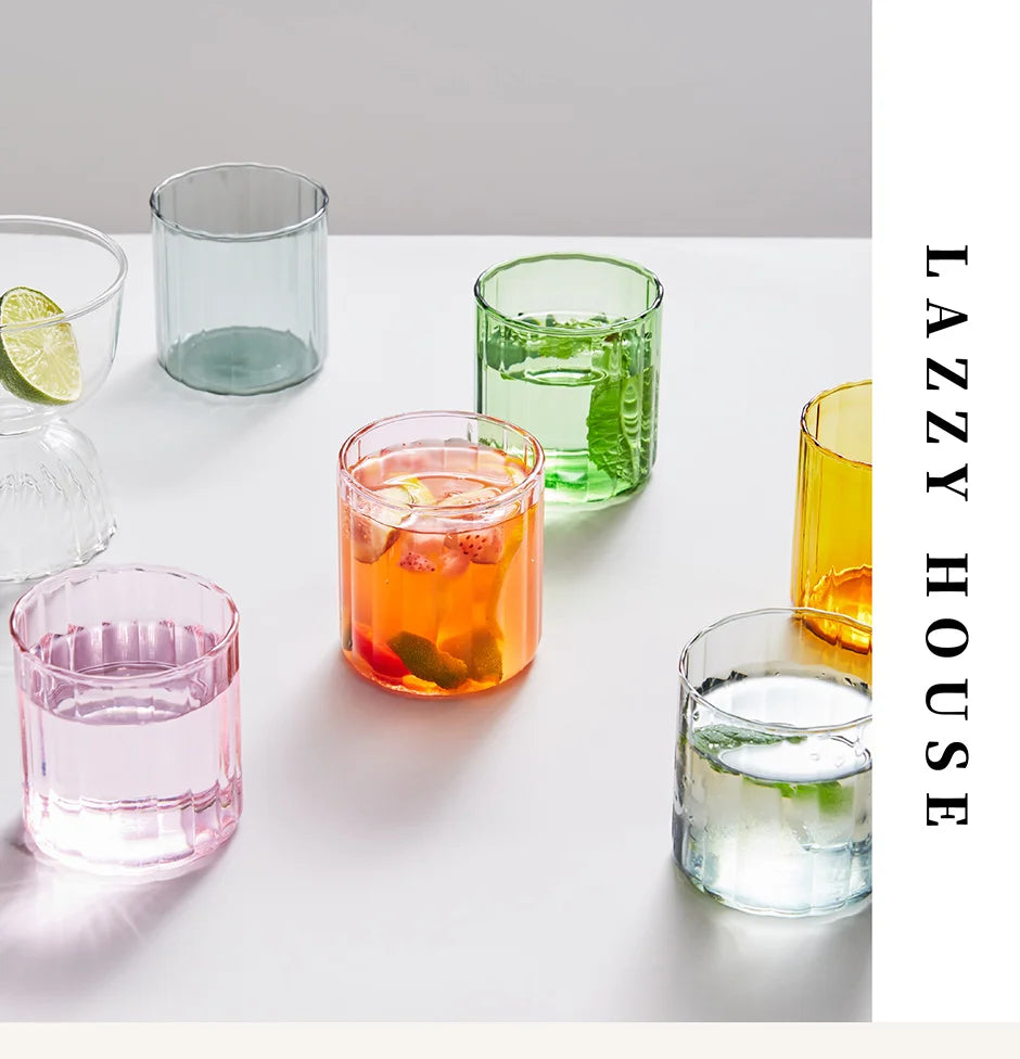 Ribbed Heatproof Glass Mug