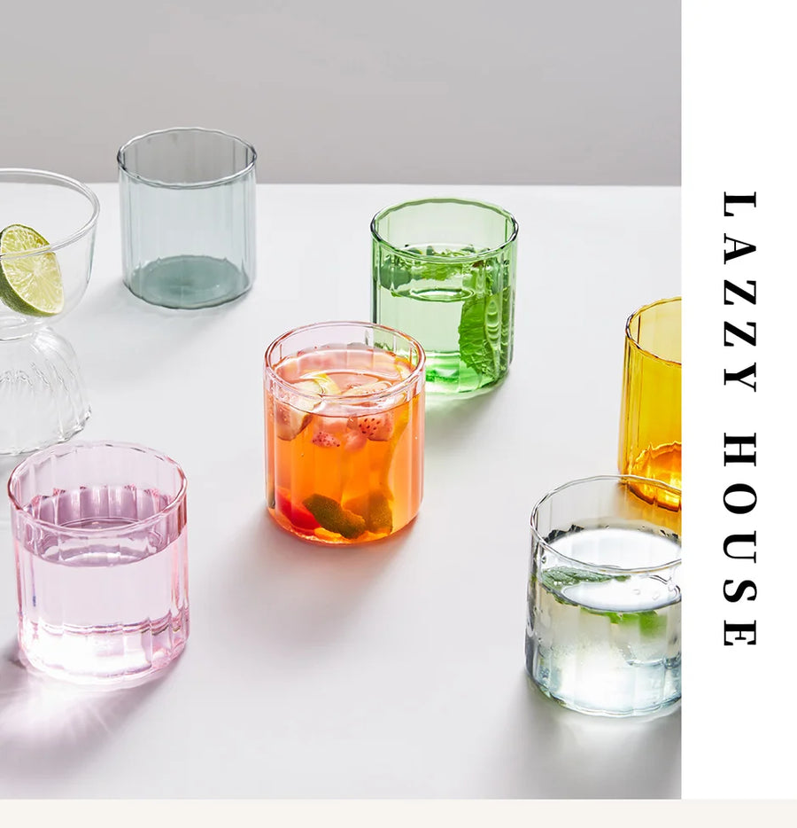 Ribbed Heatproof Glass Mug