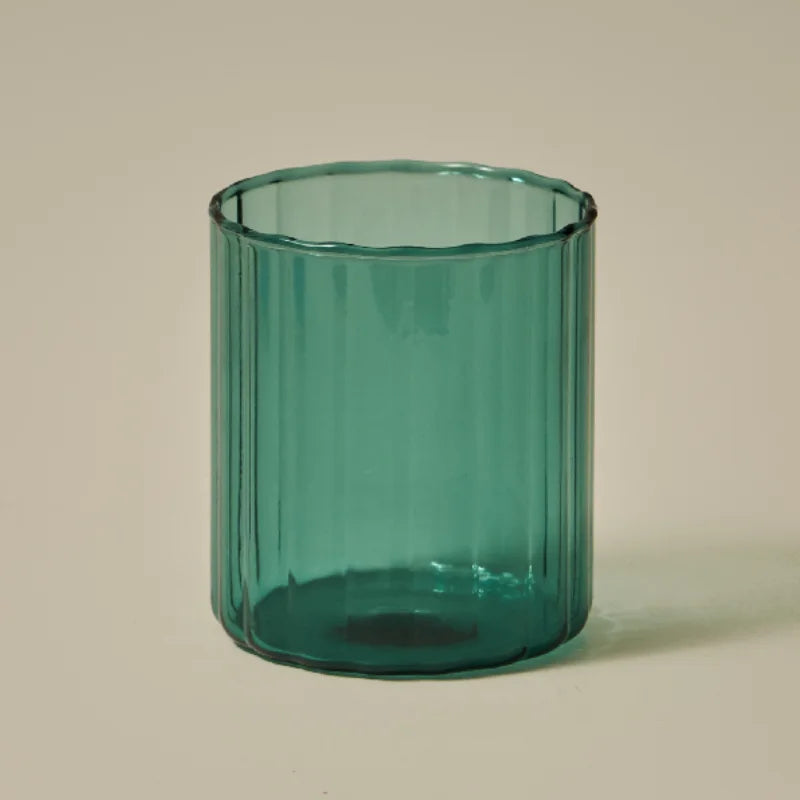 Ribbed Heatproof Glass Mug