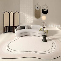 Irregular Oval Plush Rug