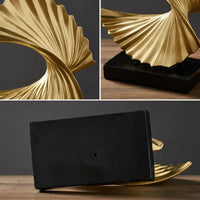 Golden Abstract Art Sculpture