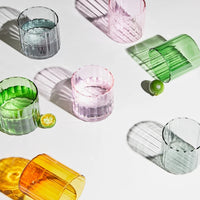 Ribbed Heatproof Glass Mug