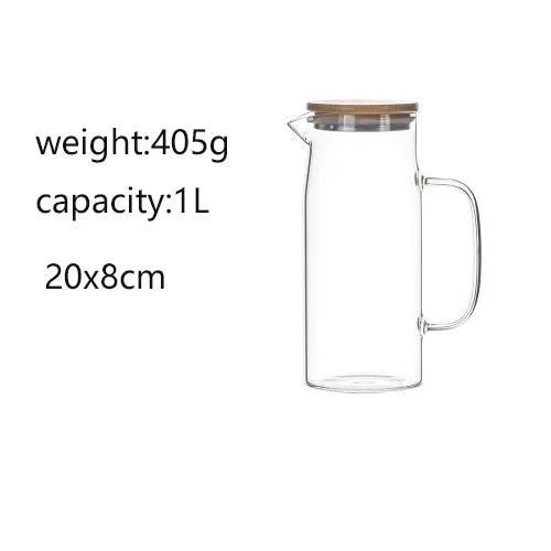 Bamboo Lid Glass Kettle