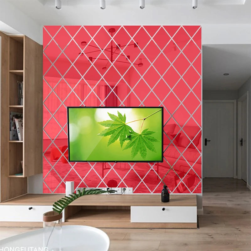 Geometric Diamond Mirror Stickers