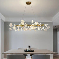 Ceramic Ginkgo Leaf Chandelier