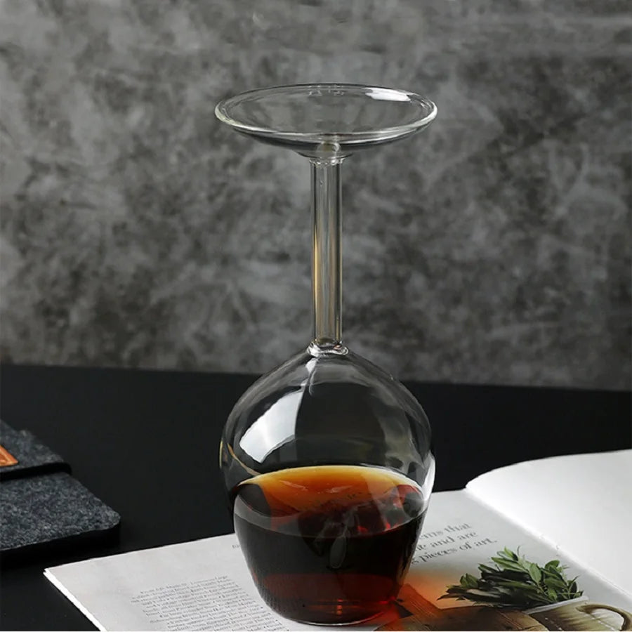 Inverted Borosilicate Wine Glass