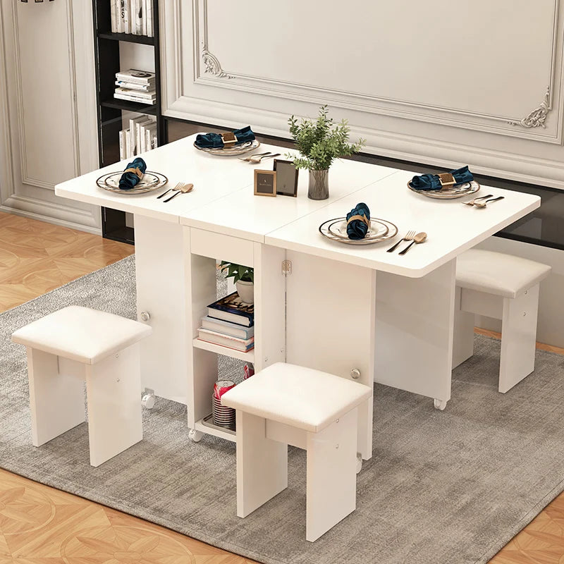 Folding Four Chair Dining Set
