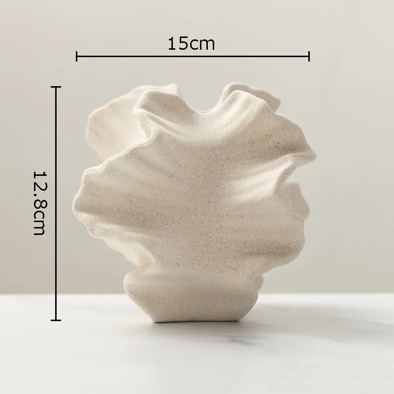 Wrinkled Abstract Ceramic Vase