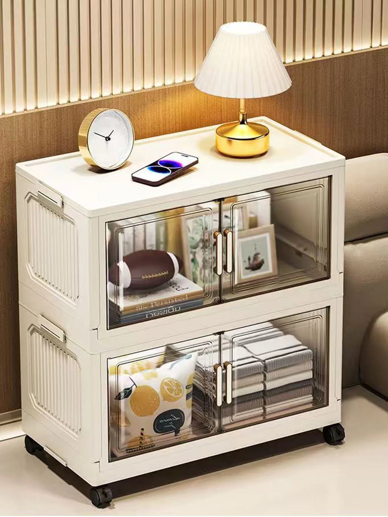 Large Capacity Multifunction Folding Storage Cabinet Dustproof Wardrobe Closet Organizer Easy-to-Install Storage Boxes