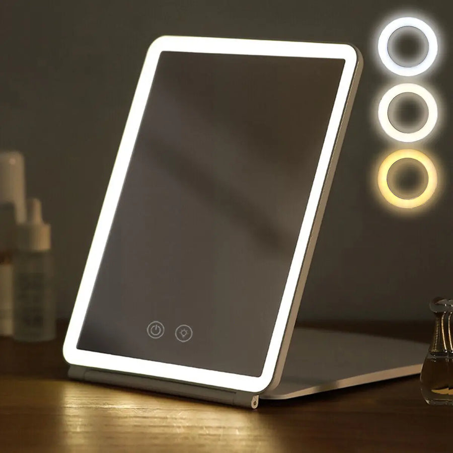Rechargeable Folding Makeup Mirror