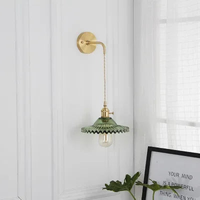 Brass Glass Wall Sconce