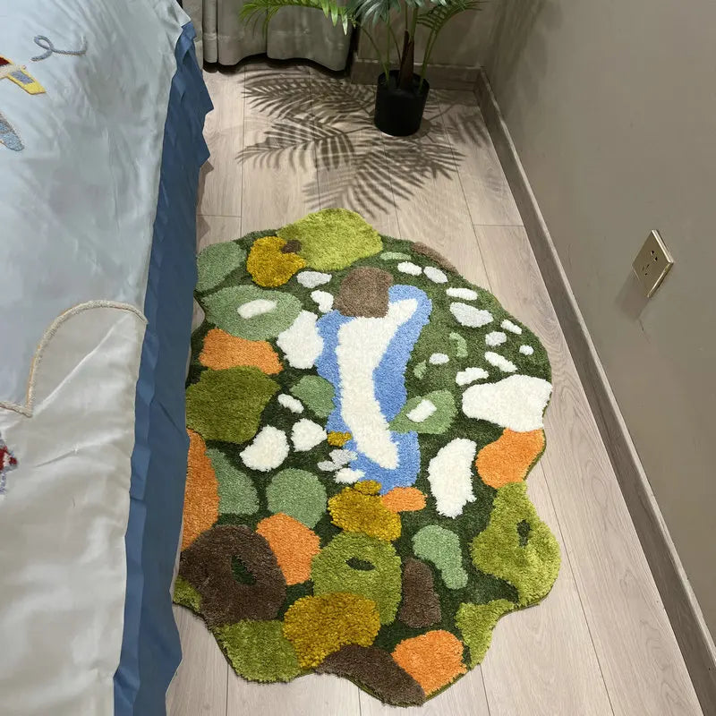 Irregular Moss Landscape Rug