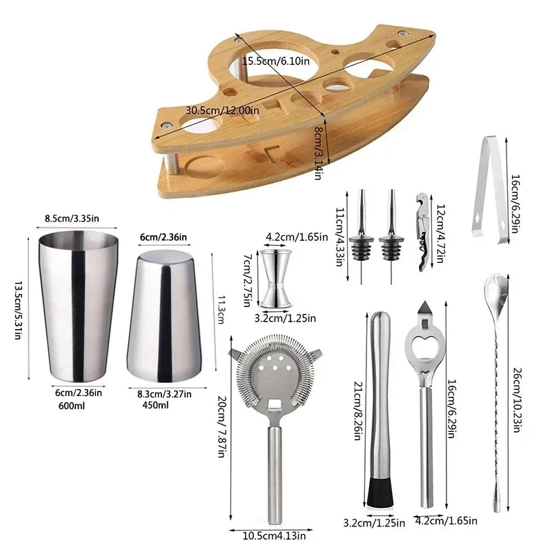 Stainless Boston Shaker Kit