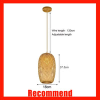Handwoven Rattan Pendant Light