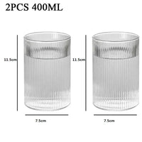 Vertical Ribbed Drinking Glass