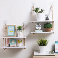 Hanging Tiered Wood Shelf