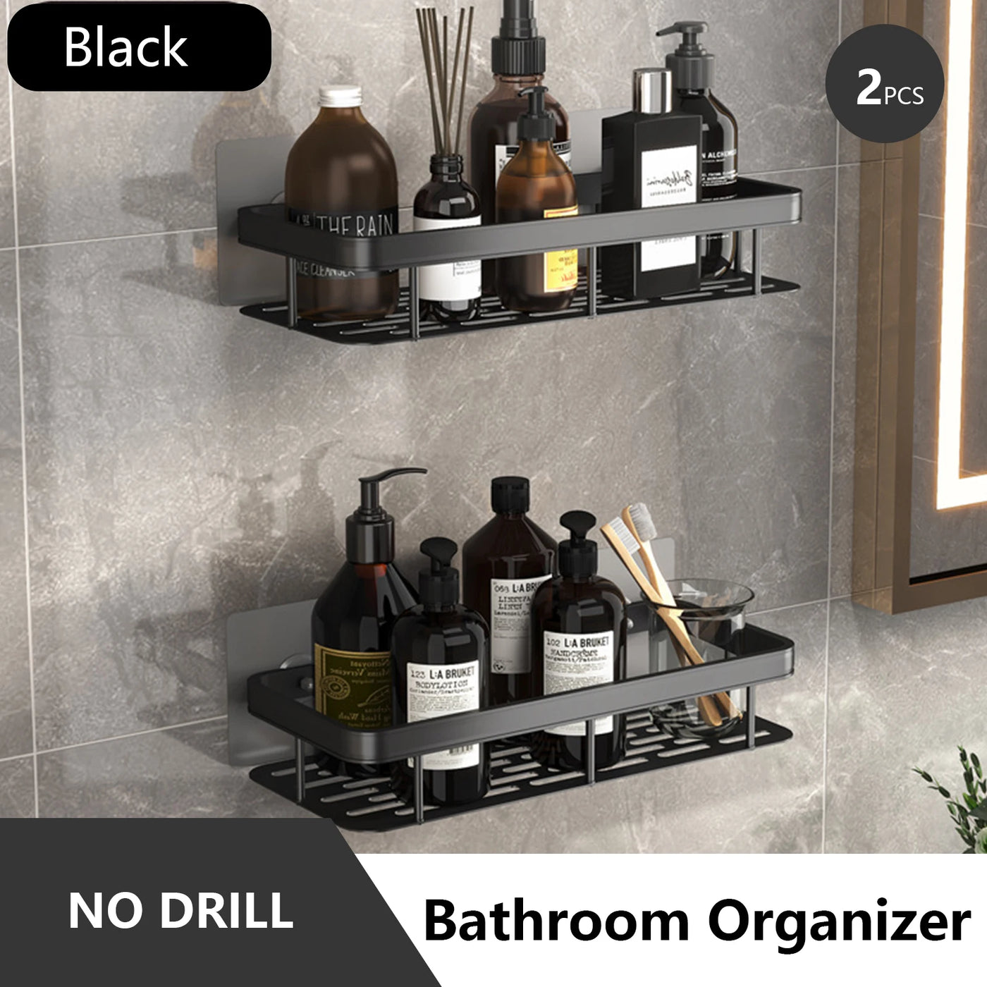 Rust-Resistant Bathroom Storage Shelf
