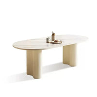 Oval Stone Dining Set