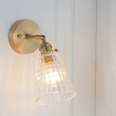 Brass Glass Wall Sconce