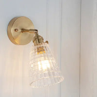 Brass Glass Wall Sconce