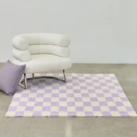 Modern Plaid Plush Rug