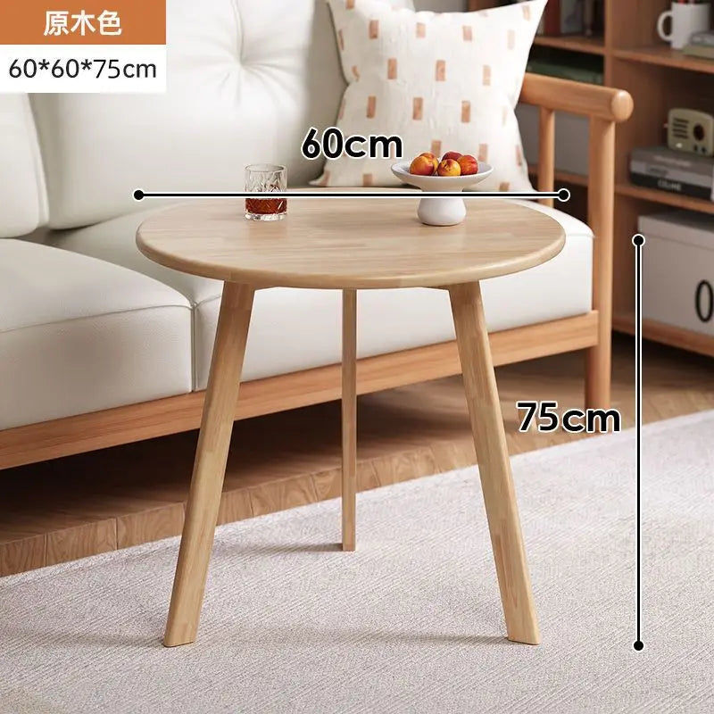 Rubber Wood Round Coffee Table