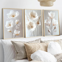 Beige Peony Canvas Set