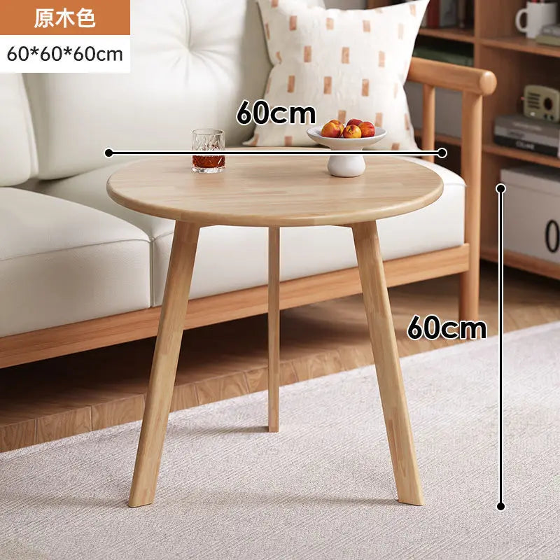 Rubber Wood Round Coffee Table