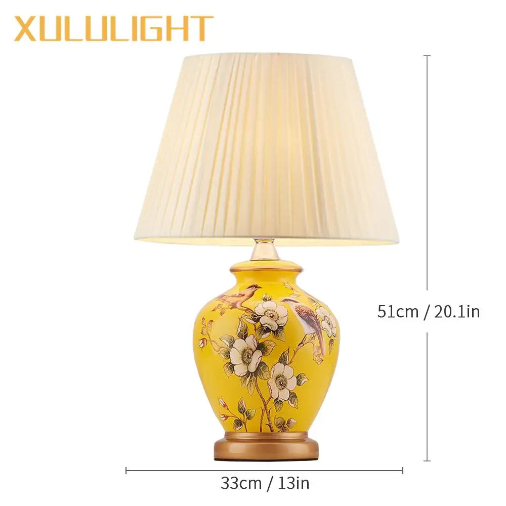 Hand Painted Ceramic Lamp