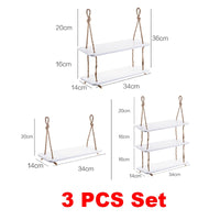 Hanging Tiered Wood Shelf