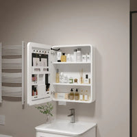 Corner Round Aluminium Mirror Cabinet – Wall Mounted Bathroom Storage