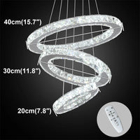 Dimmable Crystal Ring Chandelier