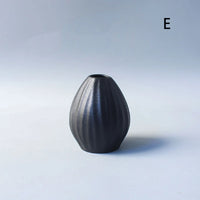 Japanese Black Ceramic Vase