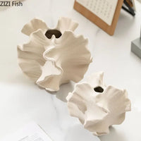 Wrinkled Abstract Ceramic Vase
