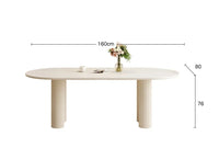 Oval Stone Dining Set