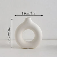 Hollow Circle Decorative Vase