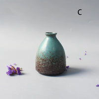 Japanese Black Ceramic Vase