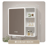Corner Round Aluminium Mirror Cabinet – Wall Mounted Bathroom Storage