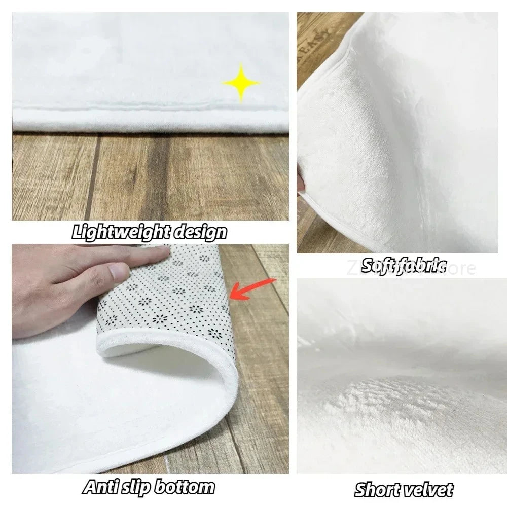 Irregular Oval Plush Rug