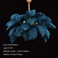 Feather Ostrich Pendant Light