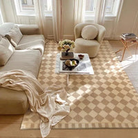 Retro Checkerboard Plush Rug
