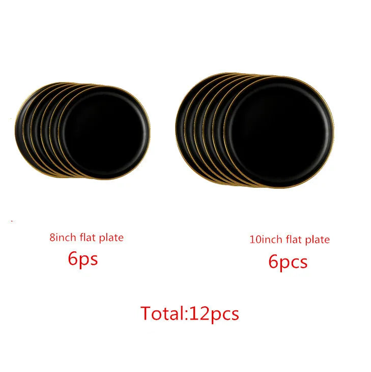 Gilt Rim Porcelain Dinnerware