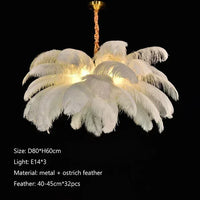 Feather Ostrich Pendant Light